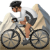 🚵🏽 person mountain biking: medium skin tone display on Apple